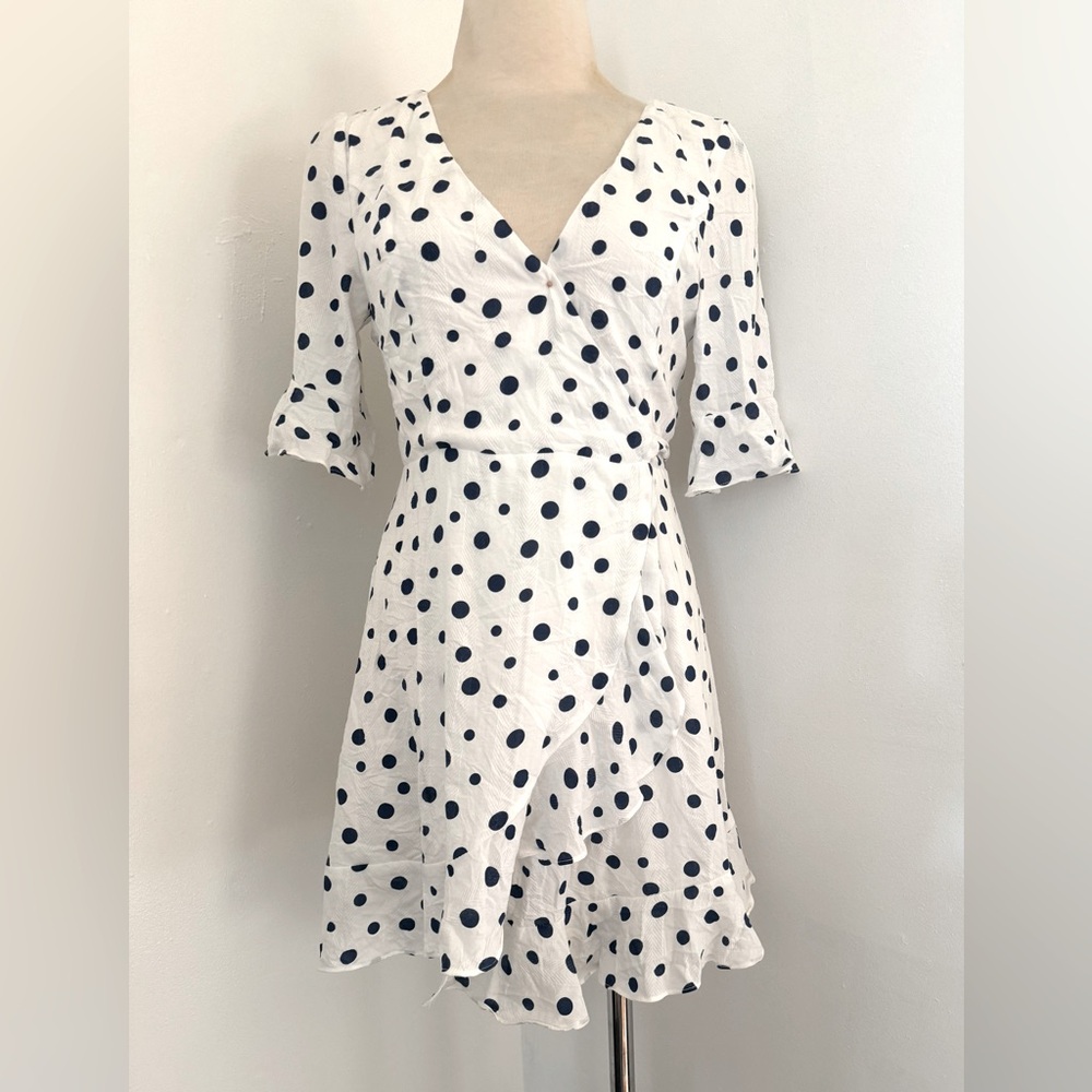 Sweet Polka Dot Summer Wrap Dress 💙